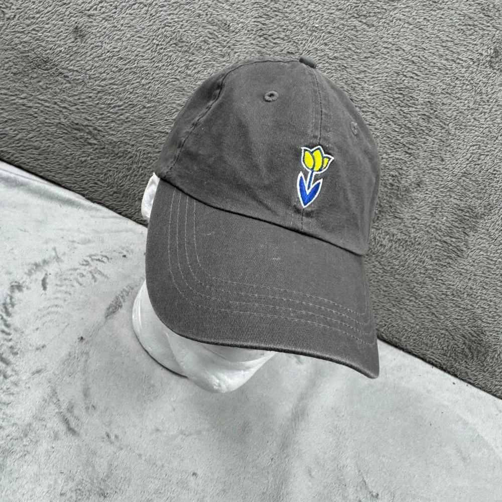 Dutch‎ Bros Coffee Hat Mens OSFM Gray Excellent Tulip Logo Adjustable Strapback